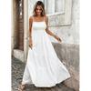 Europe, America 2026 Summer New Vacation Ruffle Edge Slim and Thin Long Suspender Dress Women