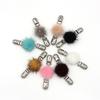 Stylish Fuzzy Sphere Embellished Shawl Clip Sturdy Neckline Clip Fastening Buckles Suitable For Various Occasions