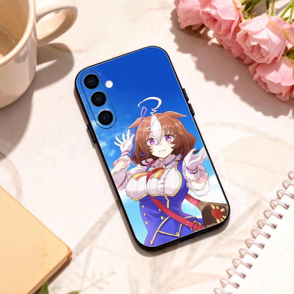 Uma Musume Pretty Derby   Handyhülle Für Samsung Galaxy A73,A72,A71,A70,A53,A52,A51,Andere Weiche Schwarze Hülle