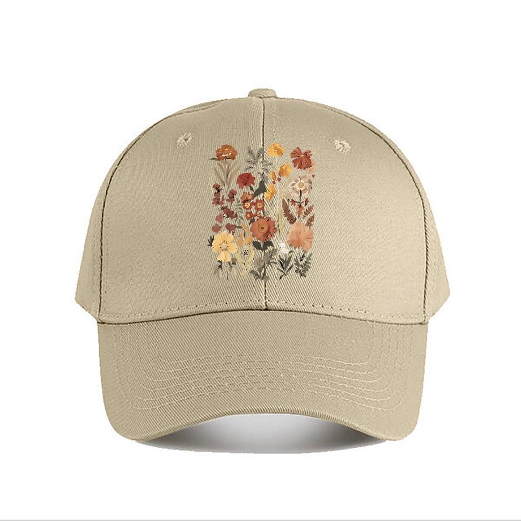 Pink Vintage Floral Casual Baseball Cap Fashion Unisex Sunhat Womens Outdoor Sports Snapback Cap