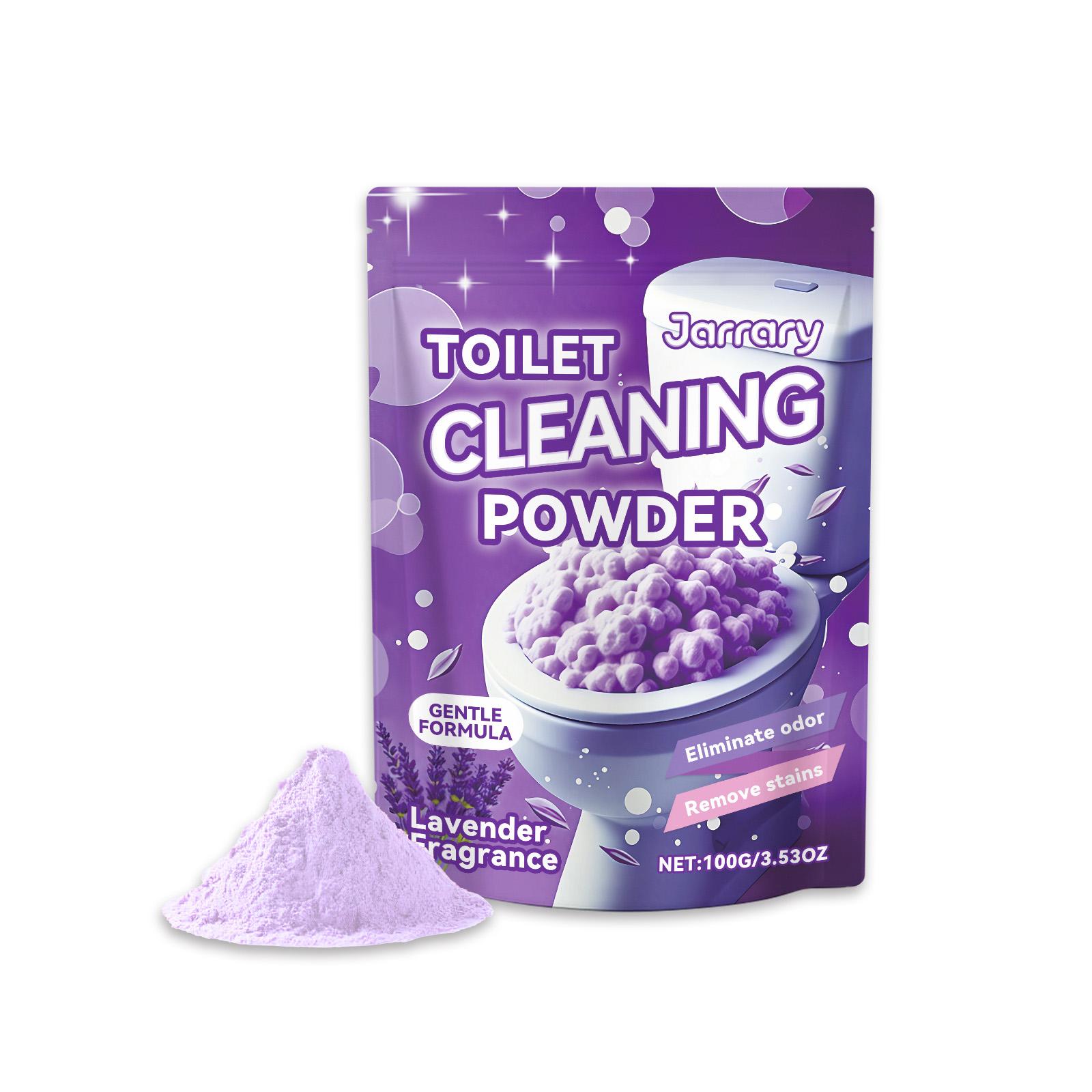 

Purple Toilet Bowl Cleaner Powder Stain Remover Descaler Deodorizer Fast Acting Fresh Scent Easy Use Safe Deep Cleaning Formula 100g