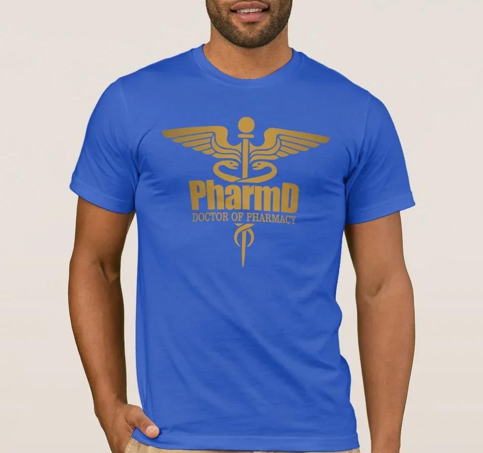 Doctor of Pharmacy Caduceus PharmD Snakestaff Symbol TShirt 100 Cotton ONeck Short Sleeve Casual Mens Tshirt Size S3XL