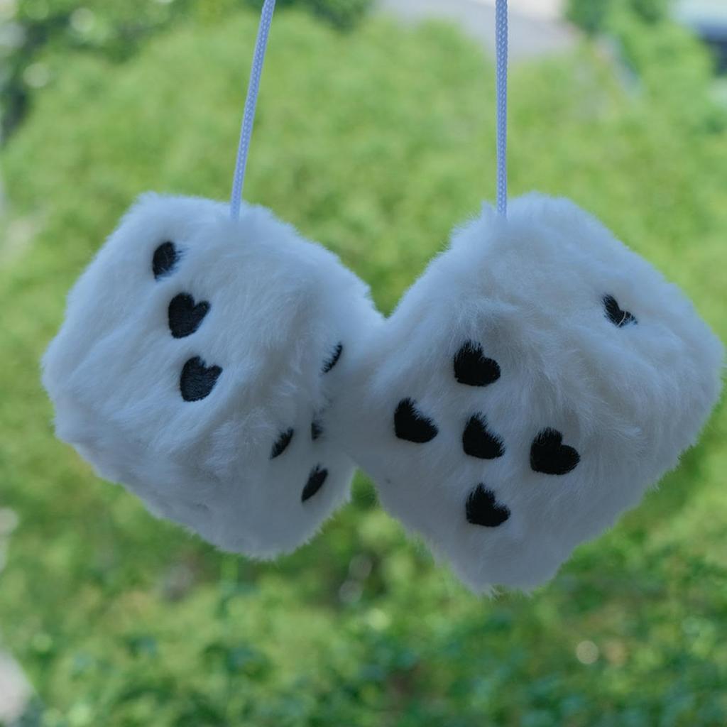 Tuyhnj Dice Car Ornament, Autophagy Dice - 1 Pair Car Decorative Dice Pendant -