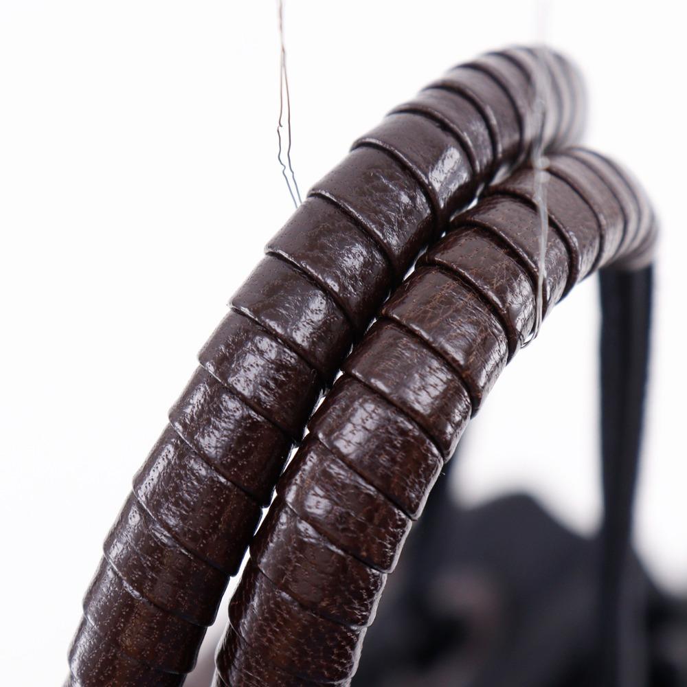 BOTTEGAVENETA Geldbörse Handtasche Perforiertes Leder Fransen Schwarz / Braun Satin/Leder Damen Gebraucht