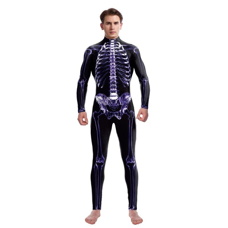 Scary Horror Halloween Skeleton Cosplay Costume For Adult Zombie Day of the Dead Carnival Party Fancy Dress