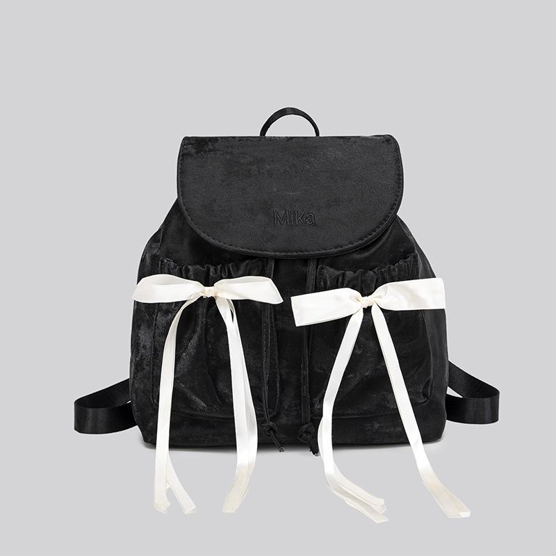 

Premium fashion bow backpack casual versatile bag women s 2025 summer new large-capacity backpack
