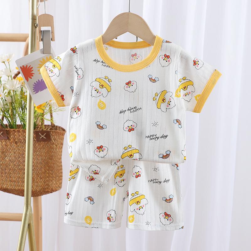 2026 Summer Children's Short Sleeved Shorts Cotton Set