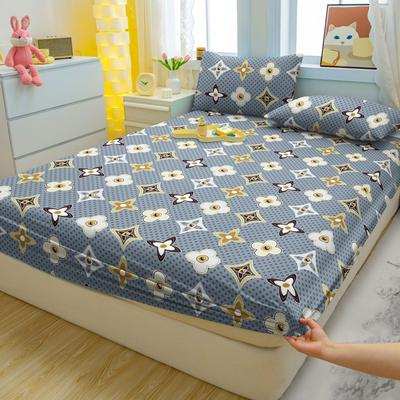 1 Drap-housse mat imprimé géométrie simple moderne, Couvre-lit imprimé pour chambre à coucher, Literie (Hors taies d'oreiller)