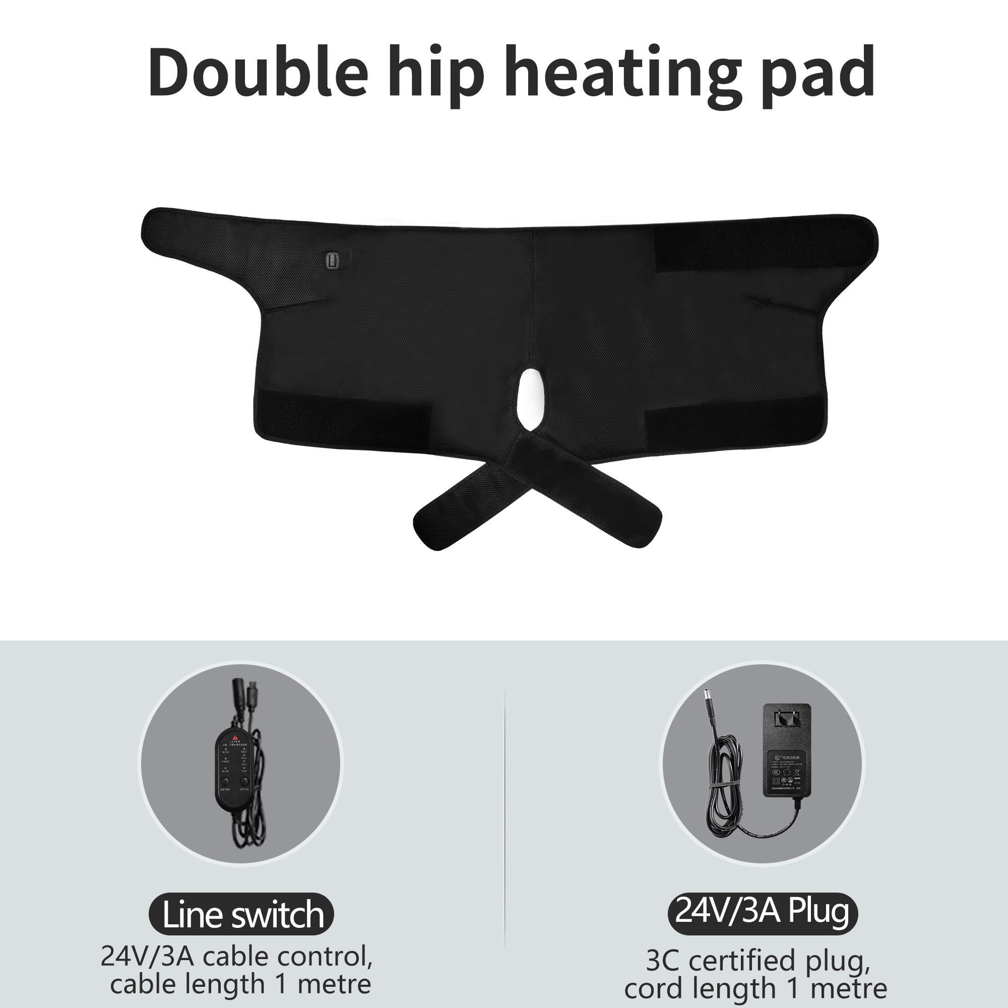 

Heated Hip Massager 3-Speed Timed Heat Therapy Sciatica Pain Hip Soreness & Numbness Relief Elderly Rehabilitation Protector EU-Plug