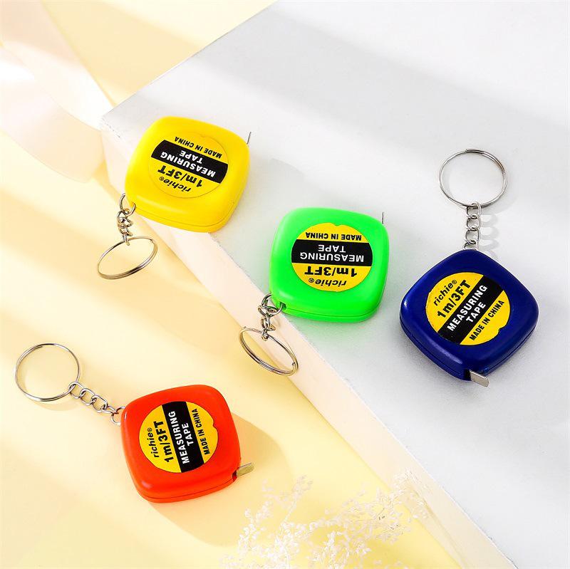 

Mini Keychain Steel Tape Measure - 1 Meter Portable Ruler for Office Stationery 1m