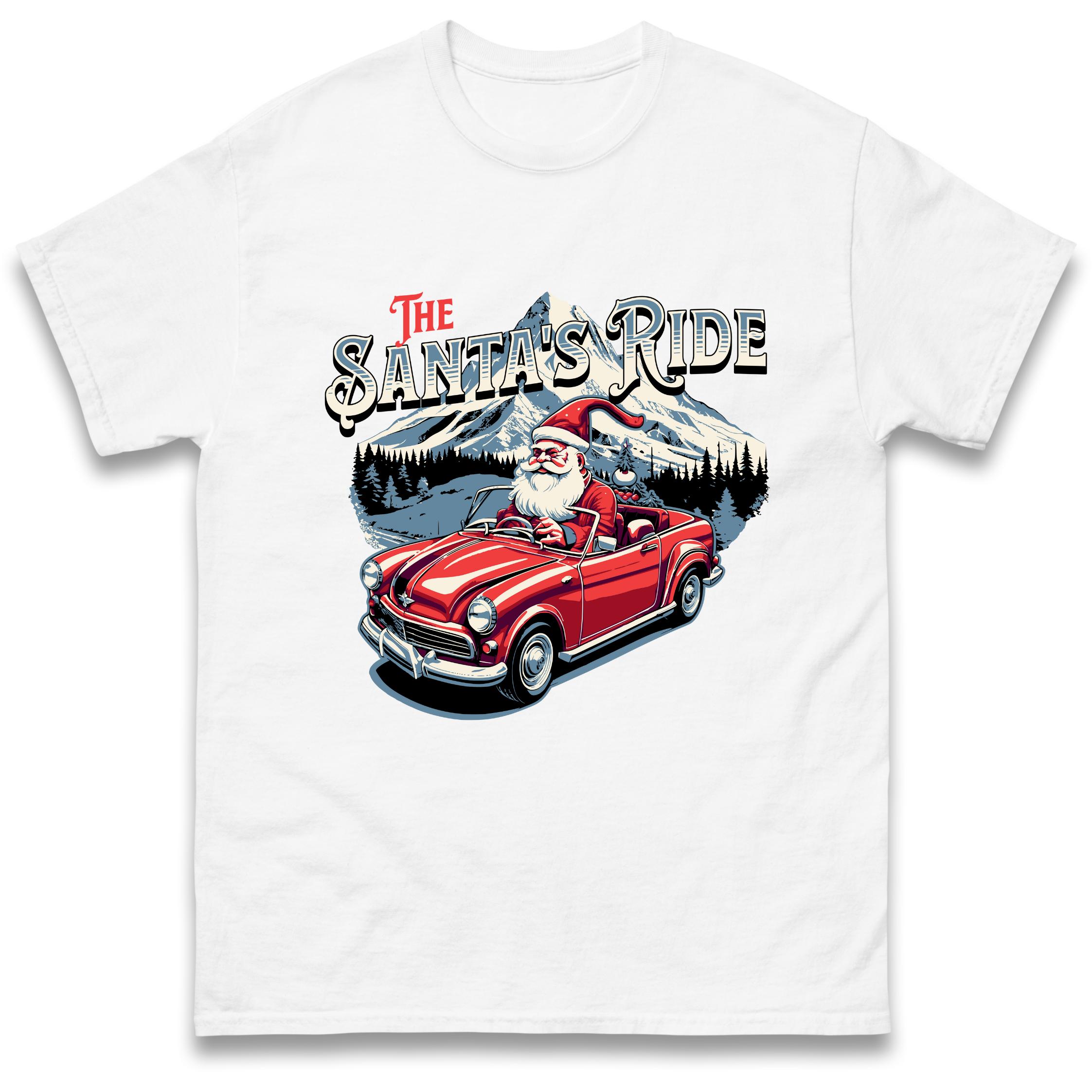 The Santas Ride Christmas T Shirt Tshirt Mens Womens Unisex Tops Tees 3XL