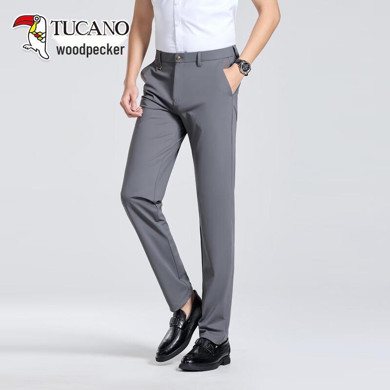 TUCANO Men s Business Casual Straight-Leg Pants 34