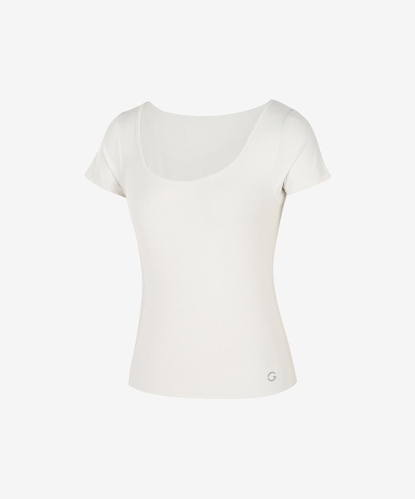 GRANDE LINE Elsoft Square Neck Short Sleeve