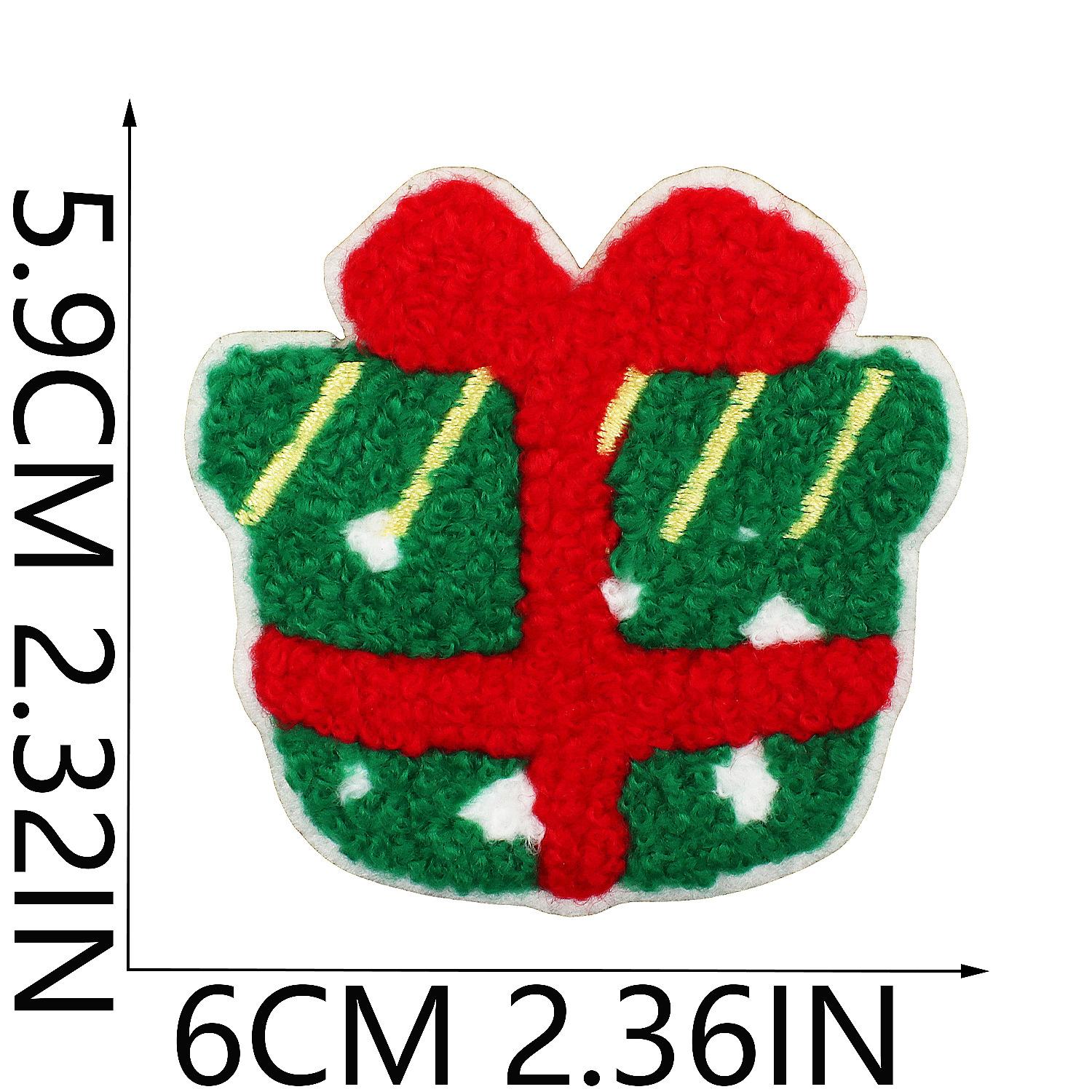 

Elk Embroidery Patch Christmas Day Decoration Computer Embroidery Label Snowman Gift Patch Sticker Christmas Stamp Boy Ironing no. 3_3 pieces