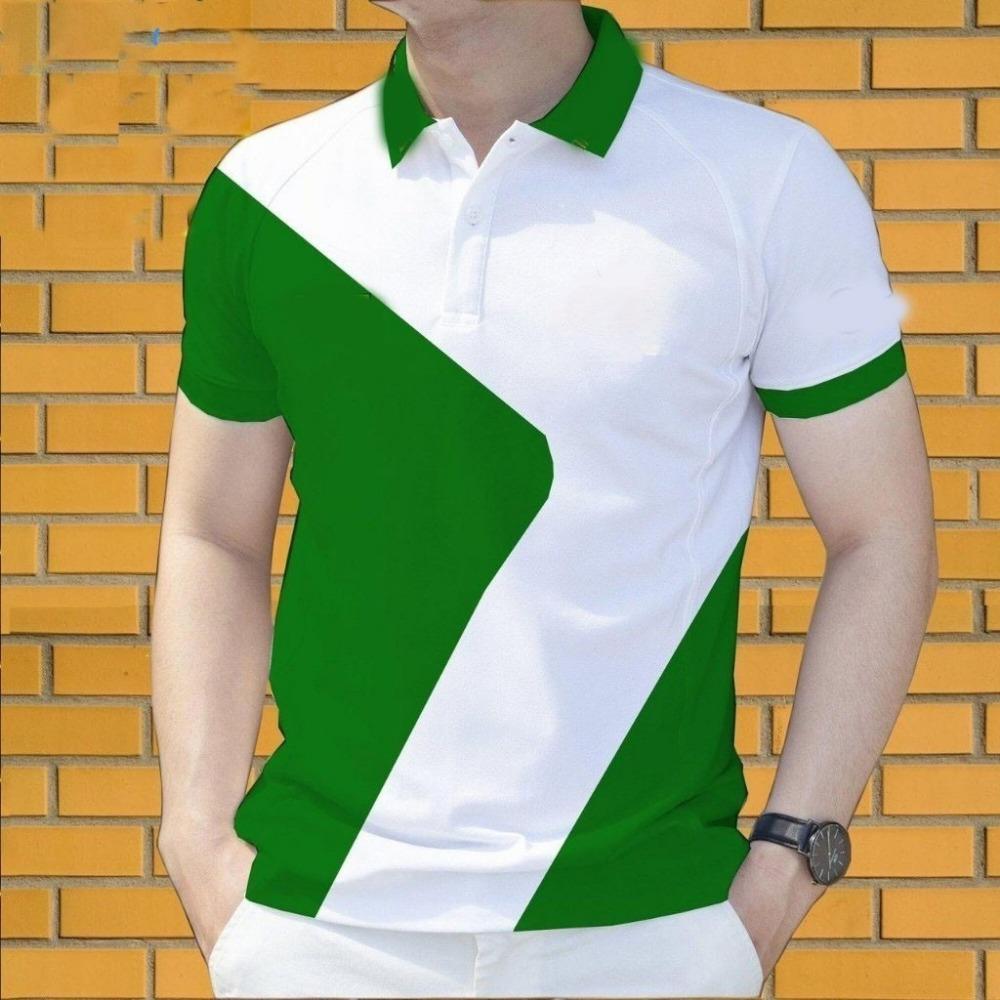 Men's Braong Polo Style Top, Casual Short Sleeved Polo Shirt, Outdoor Streetwear