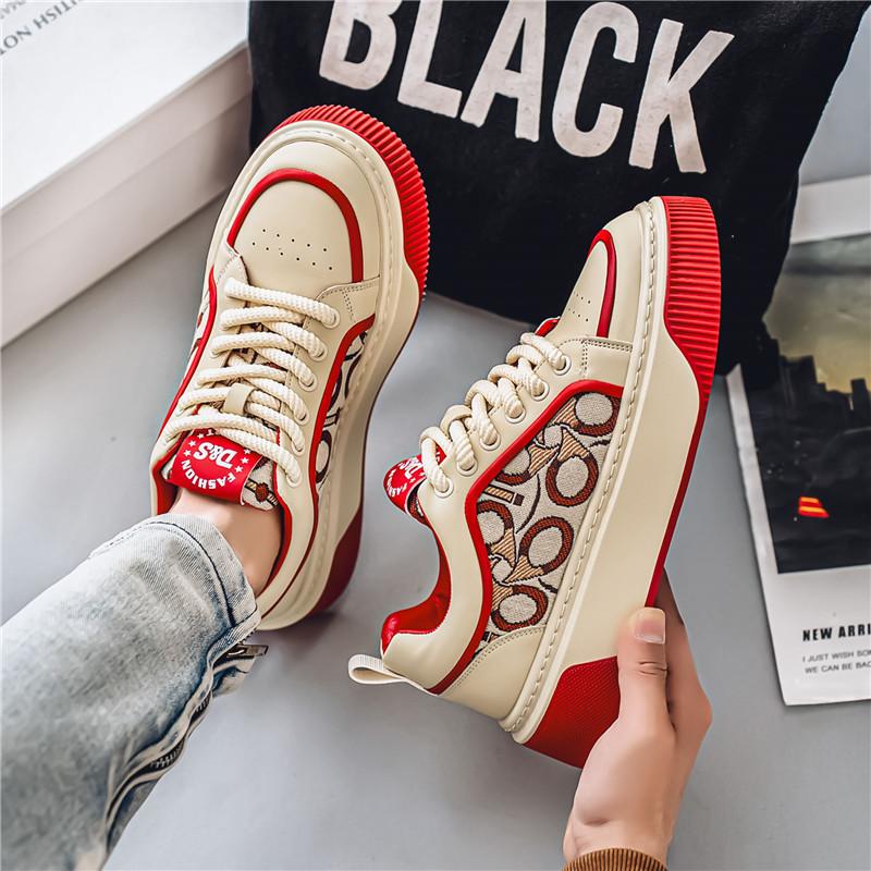 Men's shoes 2025 new summer versatile Guochao non-slip thick baseplate shoes street shooting trend work casual sports shoes