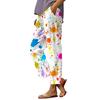 Women’s Casual Drawstring Waist Pants with Pockets Relaxed Fit Printed Trousers Elastic Waistband Comfortable Style