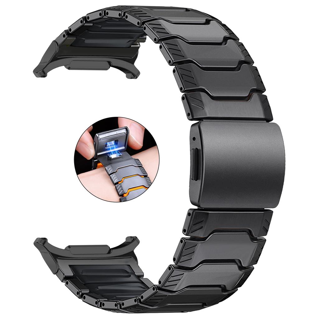Cinturini con Chiusura Magnetica in Silicone e Titanio per Samsung Galaxy Watch Ultra 2 Cinturini per Galaxy Watch 9 8 Classic Braccialetto