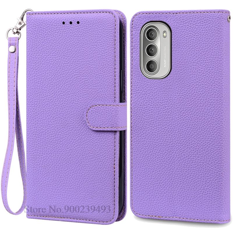 For Motorola G51 5G Deksel Lær Flip Lommebokdeksel For Moto G51 5G Deksel Mykt Silikondeksel For Motorola G51 5G Deksel Fundas