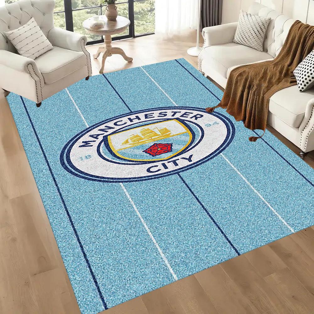 Manchester City Floor Rug Office Rug Suitable For Playrooms Foyer Kitchen Dormitory Antislip Carpet Decorate Offices Perfect Gift For Friends Family