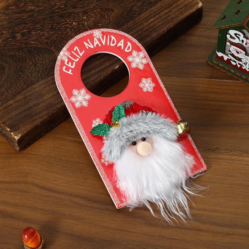 Santa Claus Door Handle Hanger - Christmas Ornament for Hotel, Mall, or Home Decorations