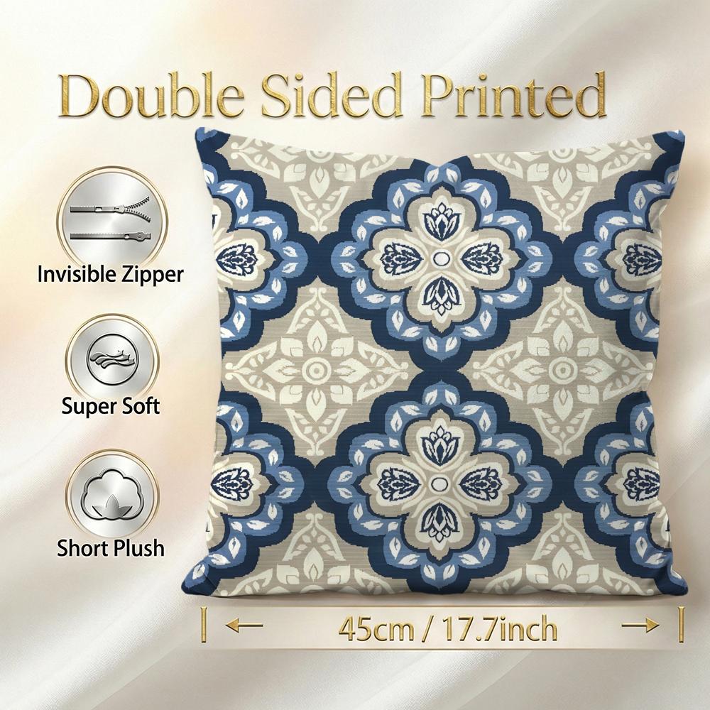 Pattern Ikat Pattern Cushion Cover 1Pcs Decorative Covers Soft Cushion Case For Sofa Couch Decor 40X40 45X45 Pillowcases