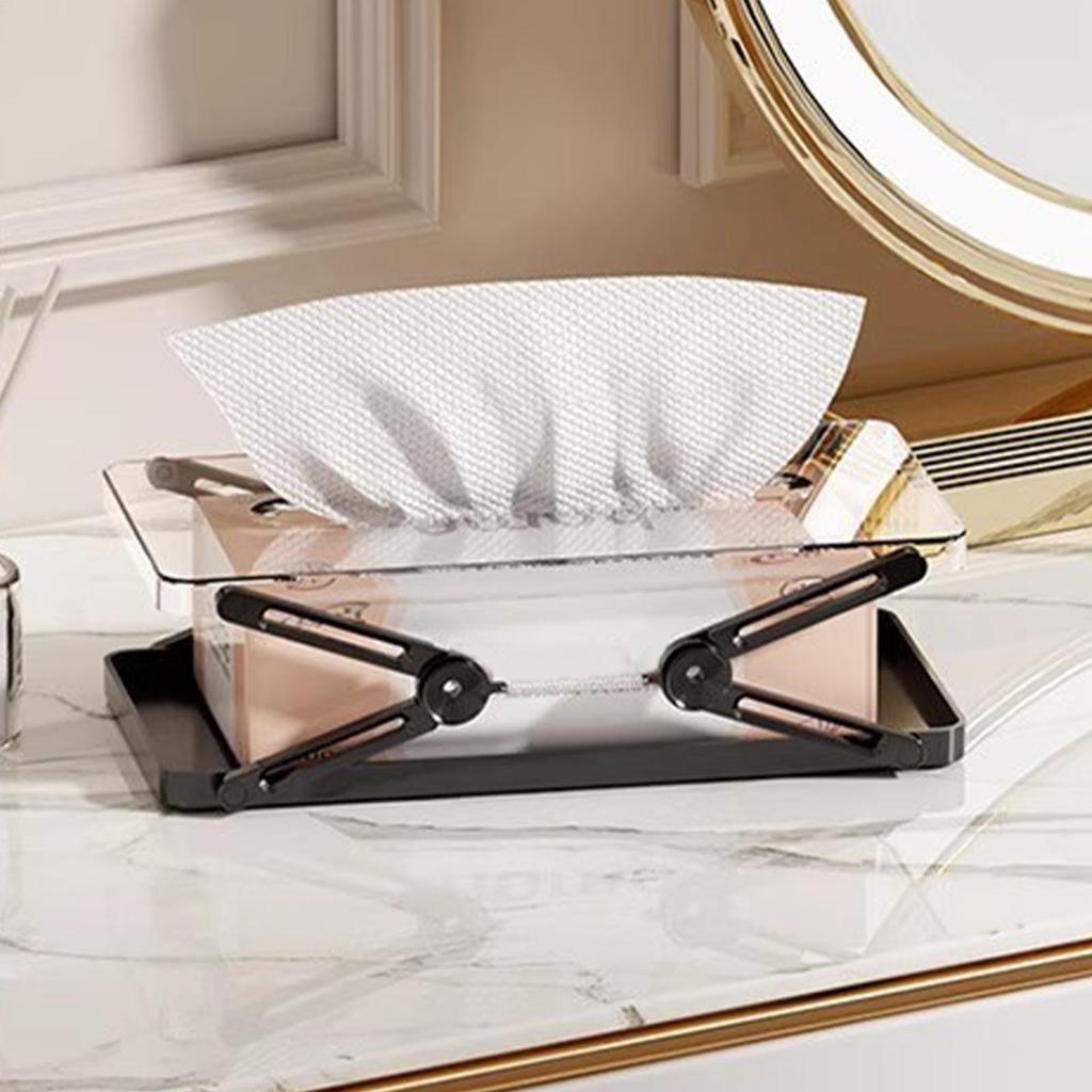 Pružinový zvedací box na kapesníky Víceúčelové pouzdro-dávkovač Krabička na ubrousky pro koupelny, kuchyně, jídelny