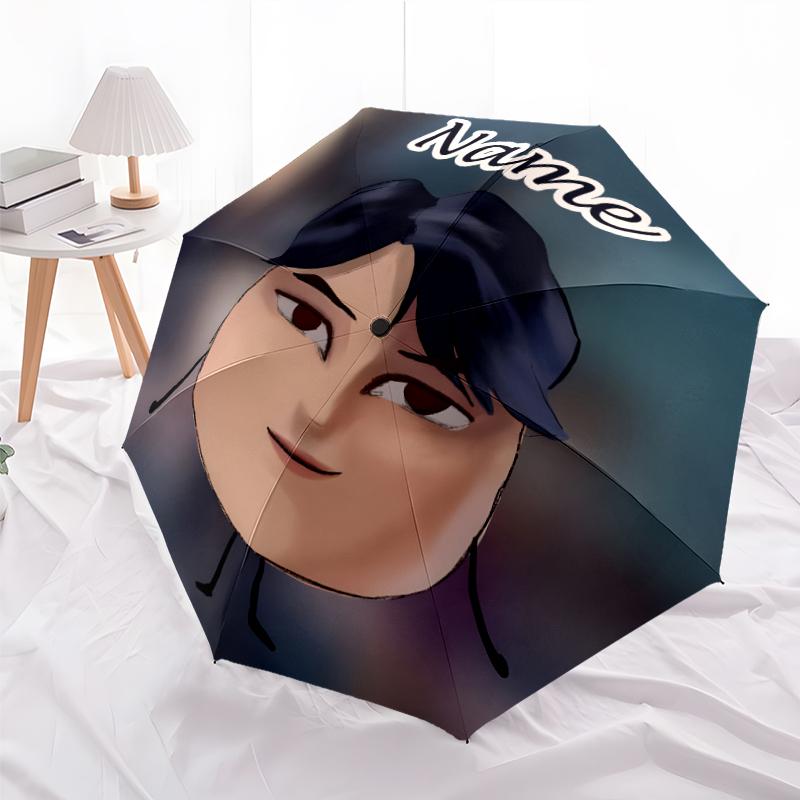 Personalized Name K-KPop Demon Hunters Print Umbrella - Automatic Open/Close, Eight-Rib Durable Frame, Automatic Folding Umbrella