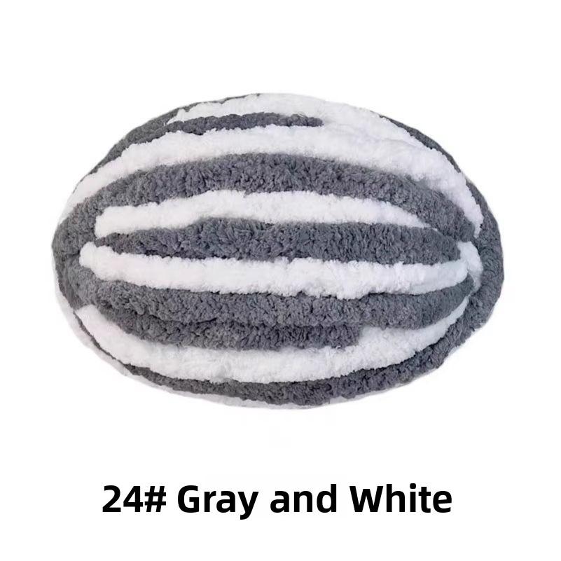 Handmade DIY Rainbow Adient Yarn Scarf Tail Line Finger Knitting Cozy Nest Cuion Thi Ice Strip Yarn