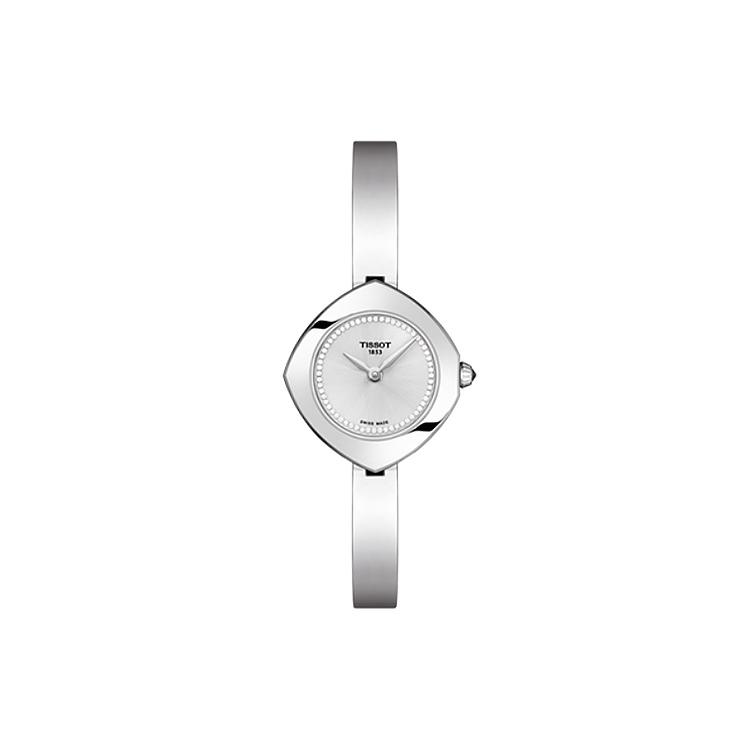 Женские кварцевые часы TISSOT из коллекции Yiting 22,58 мм Серебристый циферблат Корпус из нержавеющей стали T113.109.11.036.00 Silver Dial