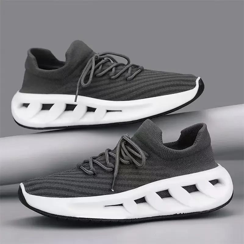 Trendy Men'S Running Shoes Slip-On Men’S Casual Shoes Comfortable Breathable Male Sneakers  New Soft Platform Shoes For Men