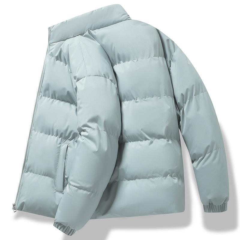 Solid color basic winter new product stand-up collar thickened warm bread clothes couple loose cotton-padded coat