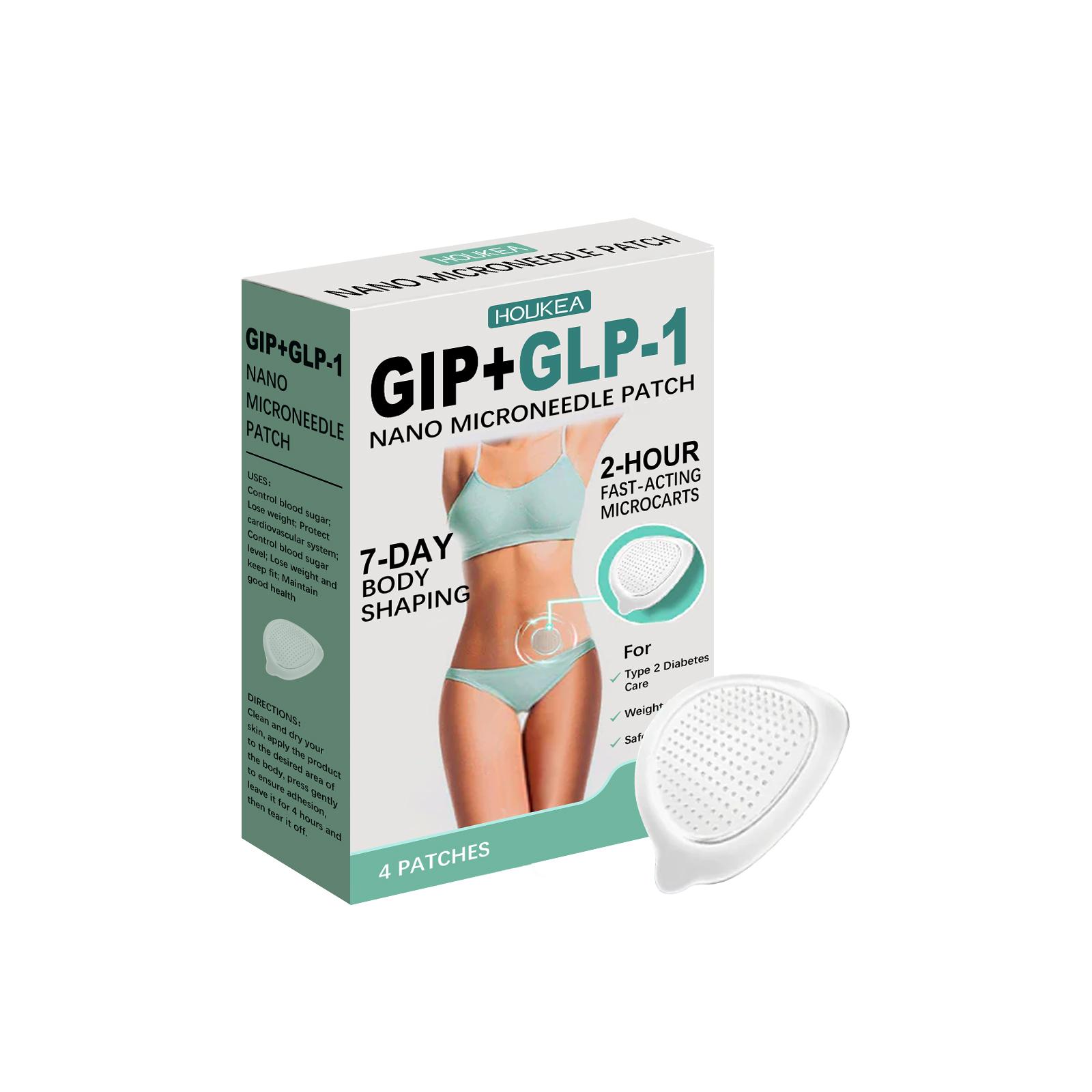 

GIP+GLP Нано Иглы Патч GLP-1 Микроигольный Патч Унисекс Мягкие Наклейки для Похудения Тела Ежедневный Патч для Ленивого Ухода для Взрослых 4pcs