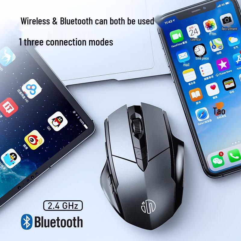 Inphic F1S Tri-Mode Wireless Rechargeable Silent Mouse