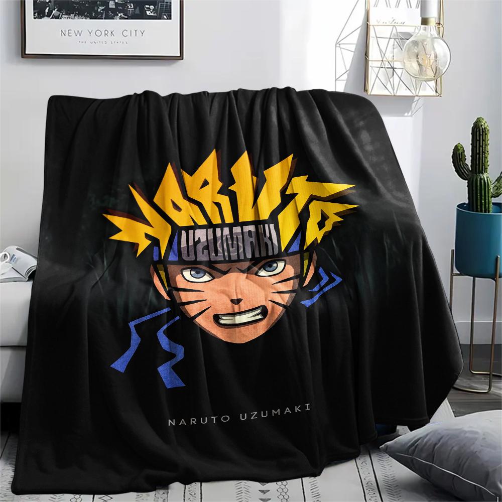 Naruto Uzumaki Pattern Flannel Blanket, High Quality Comfortable for All Seasons, Home Decor, Warmth and Comfort, Perfect for Gifts.