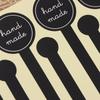 100Pcs Adhesive Long Style Handmade Cake Packaging Sealing Label Kraft Sticker