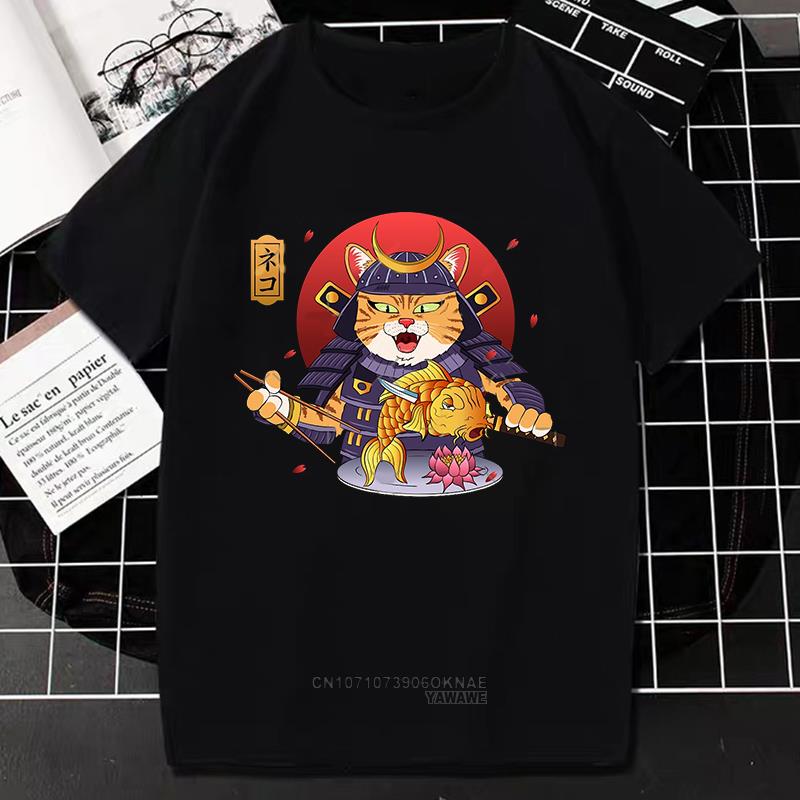 Kawaii Catana Tshirt Harajuku Cartoon Cat Print Top Women Men Casual Comfortable Tee Oversized Tshirt Roupas Masculinas