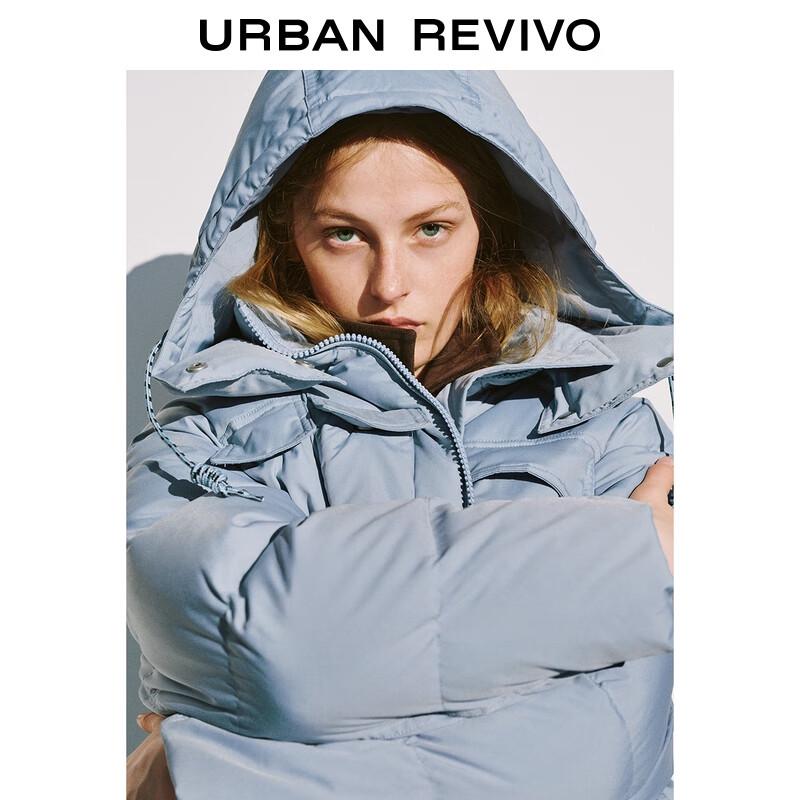 UR Women's Casual Hooded Multi-Pocket Down Jacket