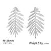 Cazador Exaggerated Leaves Stud Earrings Gold Color Stainless Steel Waterproof Earrings for Women Jewelry Party Birthday Gift