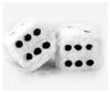 Dice Car Room Mirror Accessories Hanging White