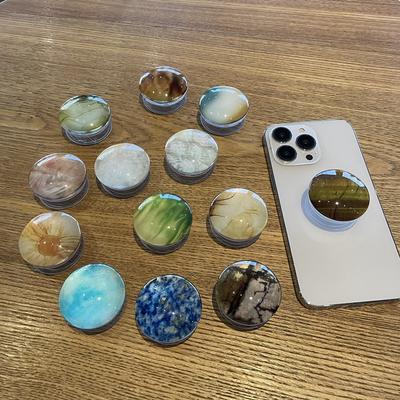 Supporto Anello per Telefono in Marmo Creativo Grip Tok Socket Supporto Per Cellulare Copertura Posteriore Dita Staffa Trasparente Accessori Mobili