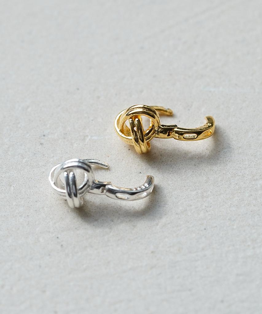 Alleun Silver 925 Knot Triangle Twisted Ball Silver Earrings Luxury