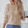Women's Sweater Autumn and Winter New Casual Long Sleeved Knitted Sweater Loose Round Neck Sweater