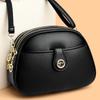 Women's Crossbody Bag Soft Leather Small Square Bag Multi-Compartment Shoulder Bag