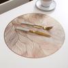 1Pc 38x38cm Round Light Luxury Placemat PVC Dinner Table Home Decor Protector Mat Heat Resistant Pad