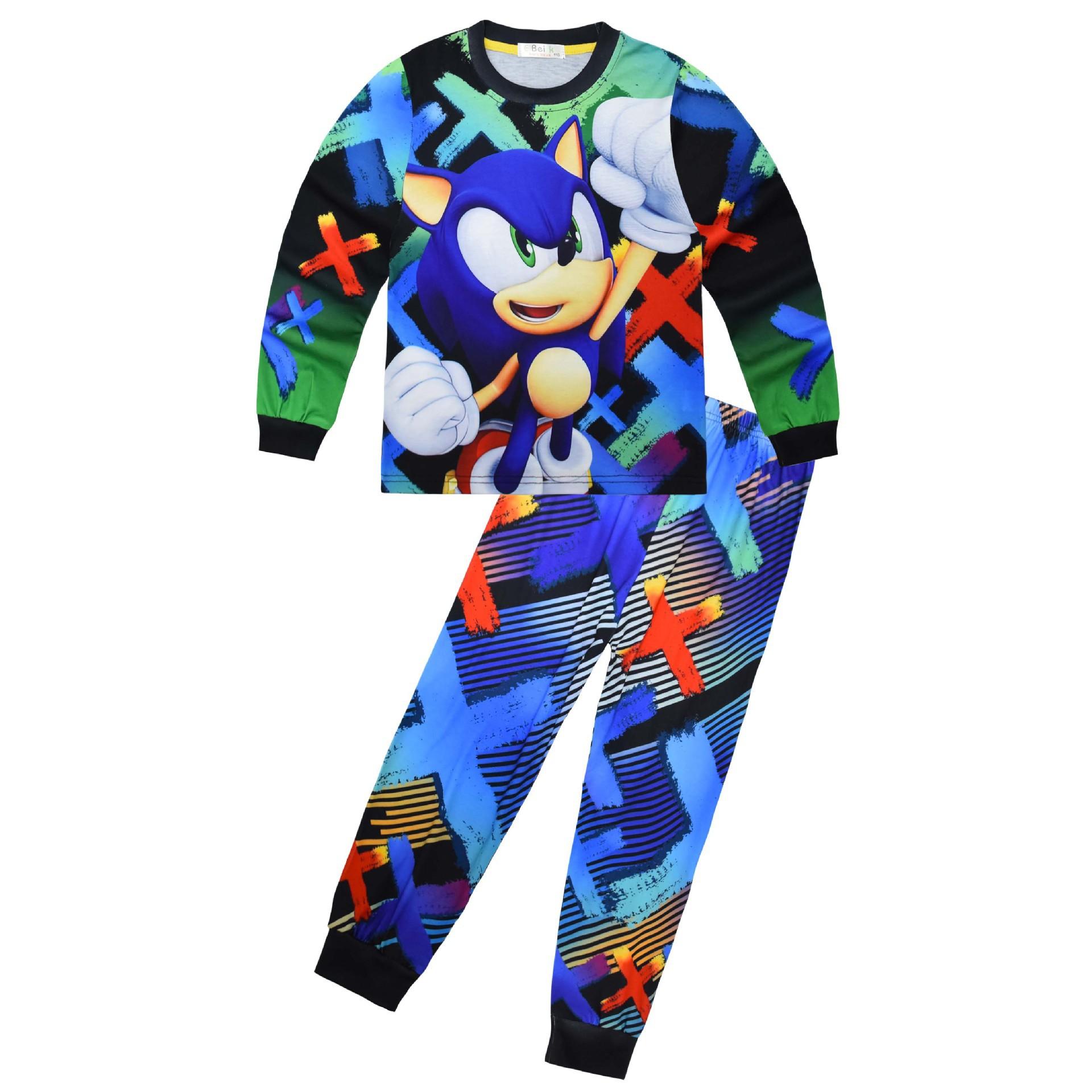 

Cartoon, Cartoon Digital Printing, Middle-Aged And Older Children S Long-Sleeved Loungewear Set 8004 110