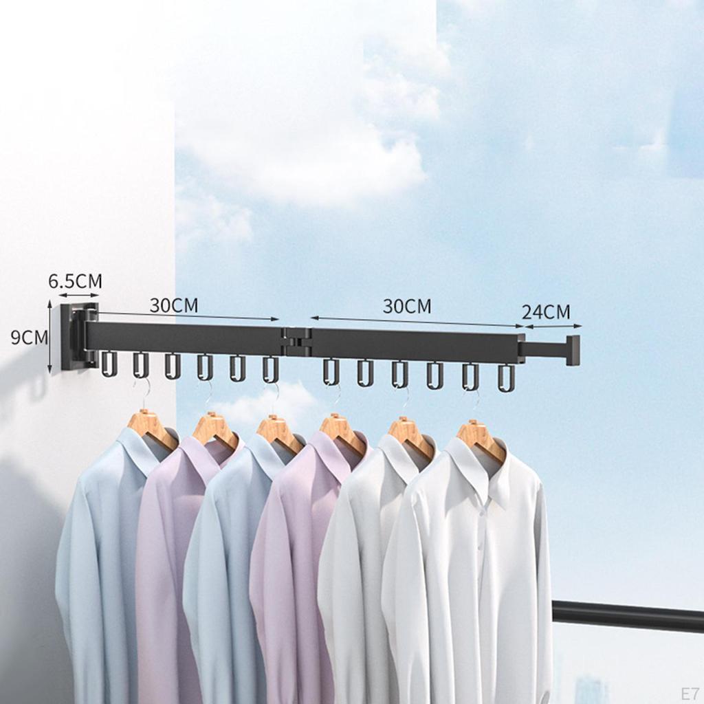Folding Clothes Hanger Collapsible Hooks Wall Mounted for Jackets Bathroom Bedroom