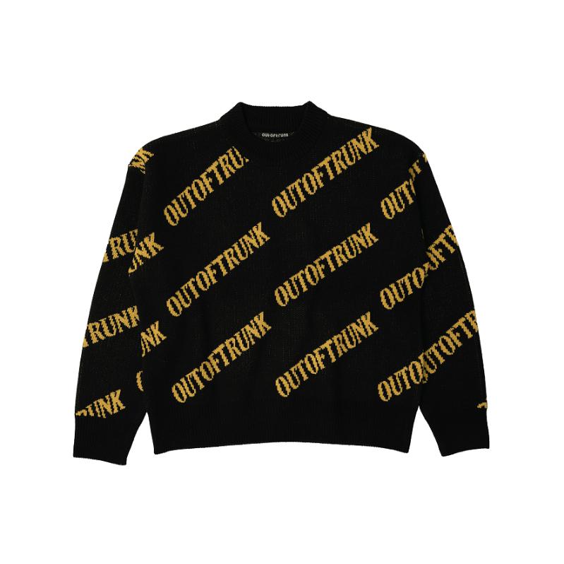 Out Of Trunk Oot Logo Knit Sweater (Black) 1