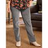 Women S Corduroy Straight Leg Casual Pants Elastic Waist Solid Color