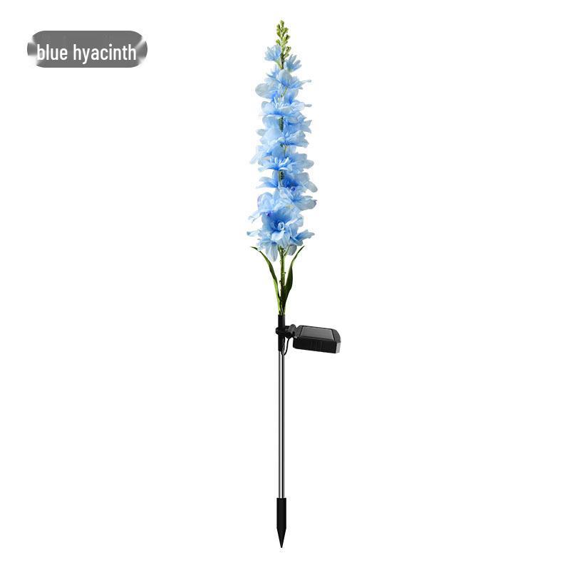 Solar Hyacinth Violet Outdoor Waterproof Flower String Lights
